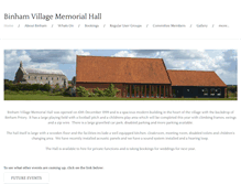 Tablet Screenshot of binhamvillagehall.com